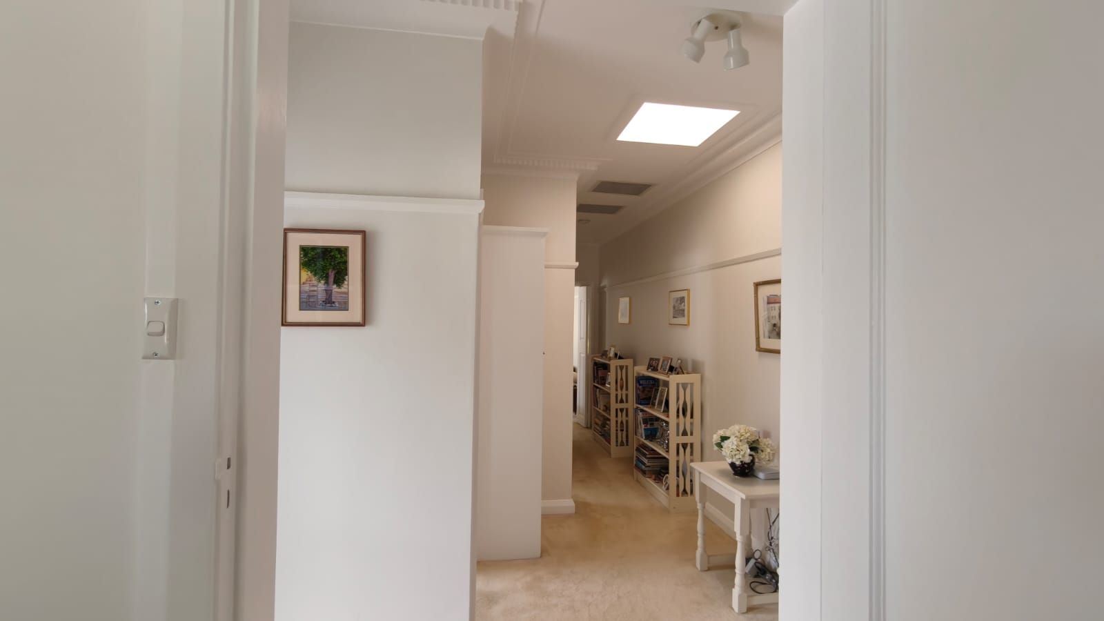 Freshly painted living room